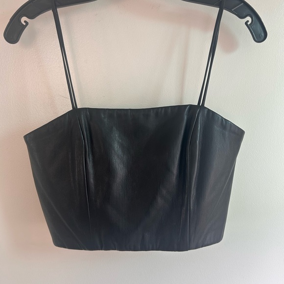 Alice + Olivia Faux Leather Pearle Bustier (size 4) - Picture 8 of 12